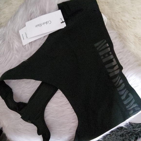 CK Laser Mesh Logo Zip Bralette - Picture 8 of 8